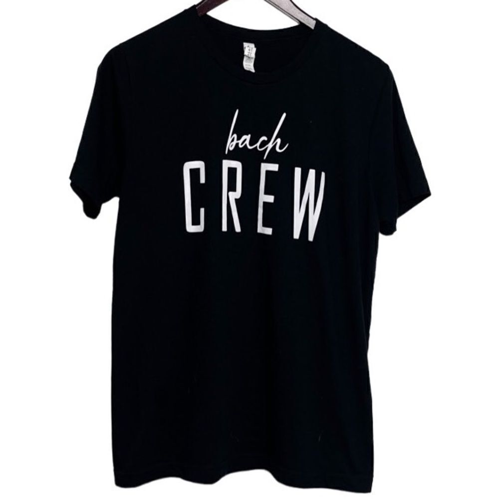 Bella Canvas Bach Crew Short Sleeve Crew Neck Shirt Black & White Size Medium